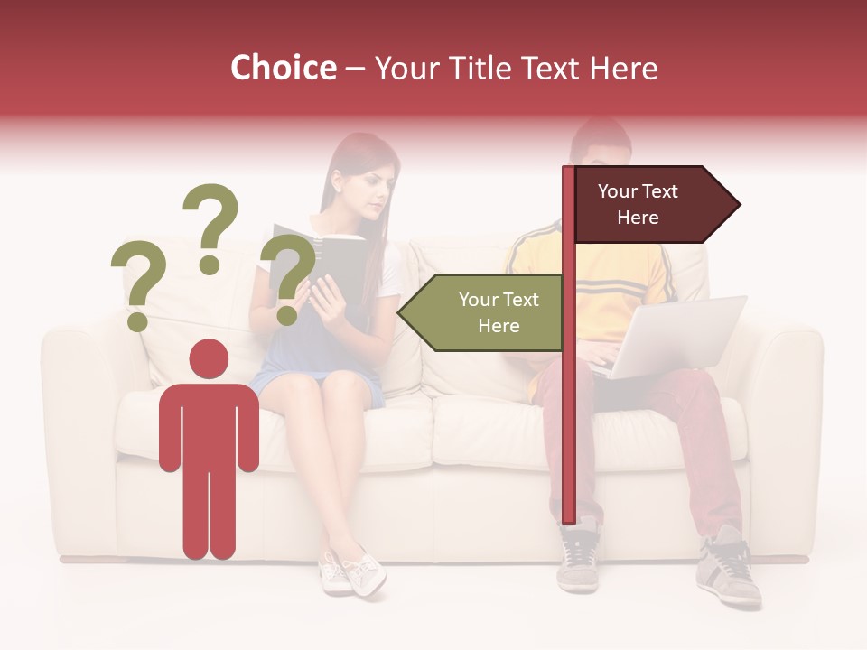 Indoor Sofa Eyes PowerPoint Template