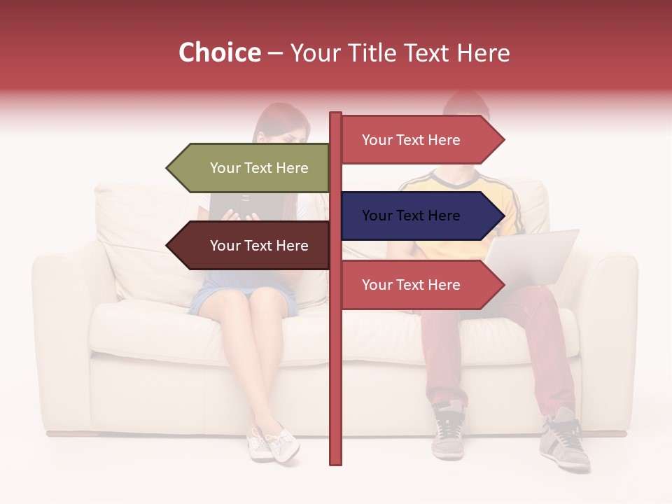 Indoor Sofa Eyes PowerPoint Template