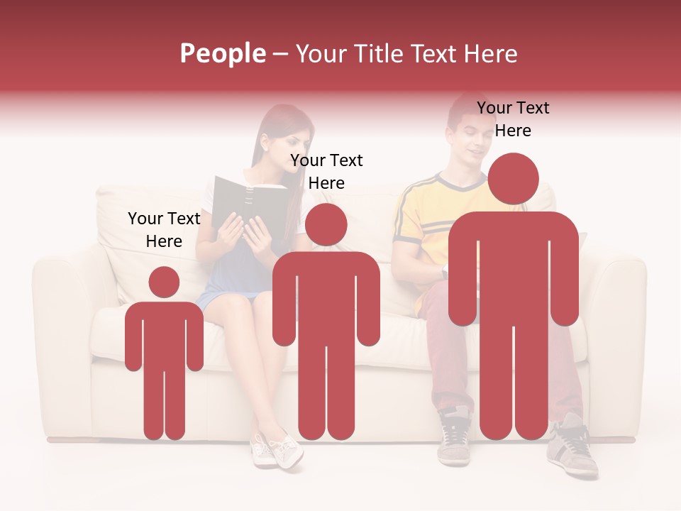 Indoor Sofa Eyes PowerPoint Template