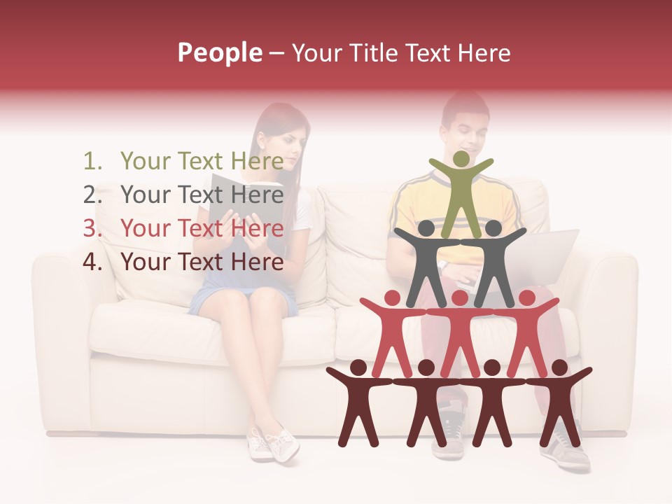 Indoor Sofa Eyes PowerPoint Template