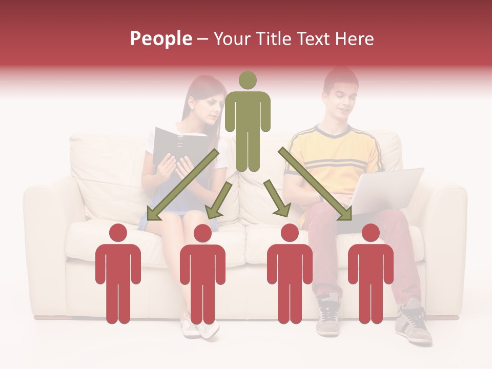 Indoor Sofa Eyes PowerPoint Template