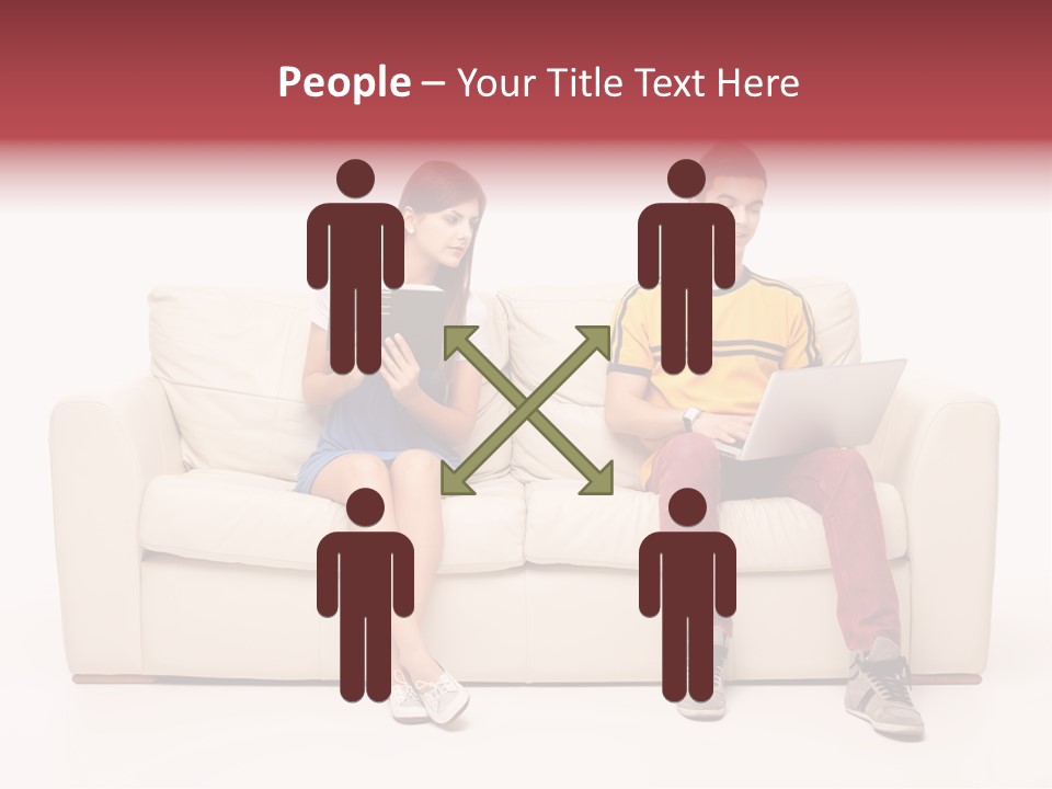 Indoor Sofa Eyes PowerPoint Template