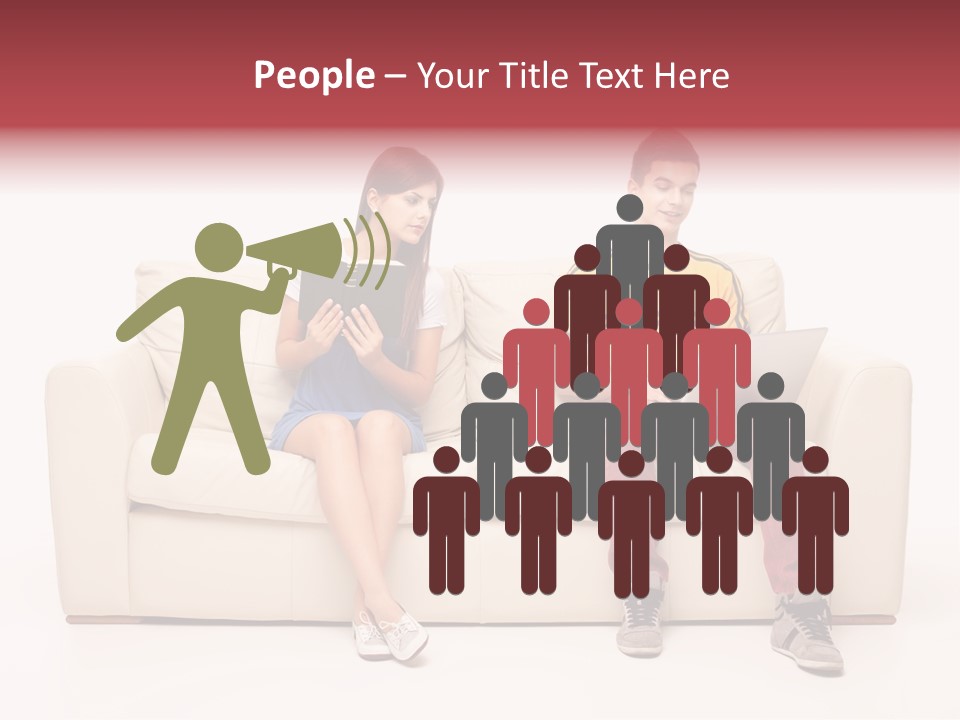 Indoor Sofa Eyes PowerPoint Template