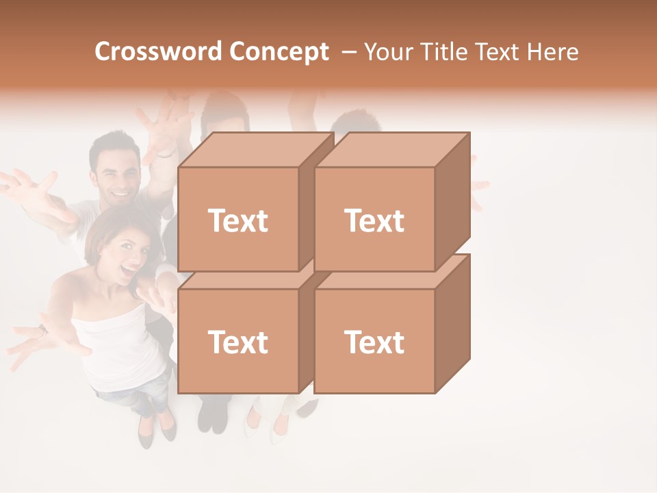 Space Laughing Brunette PowerPoint Template