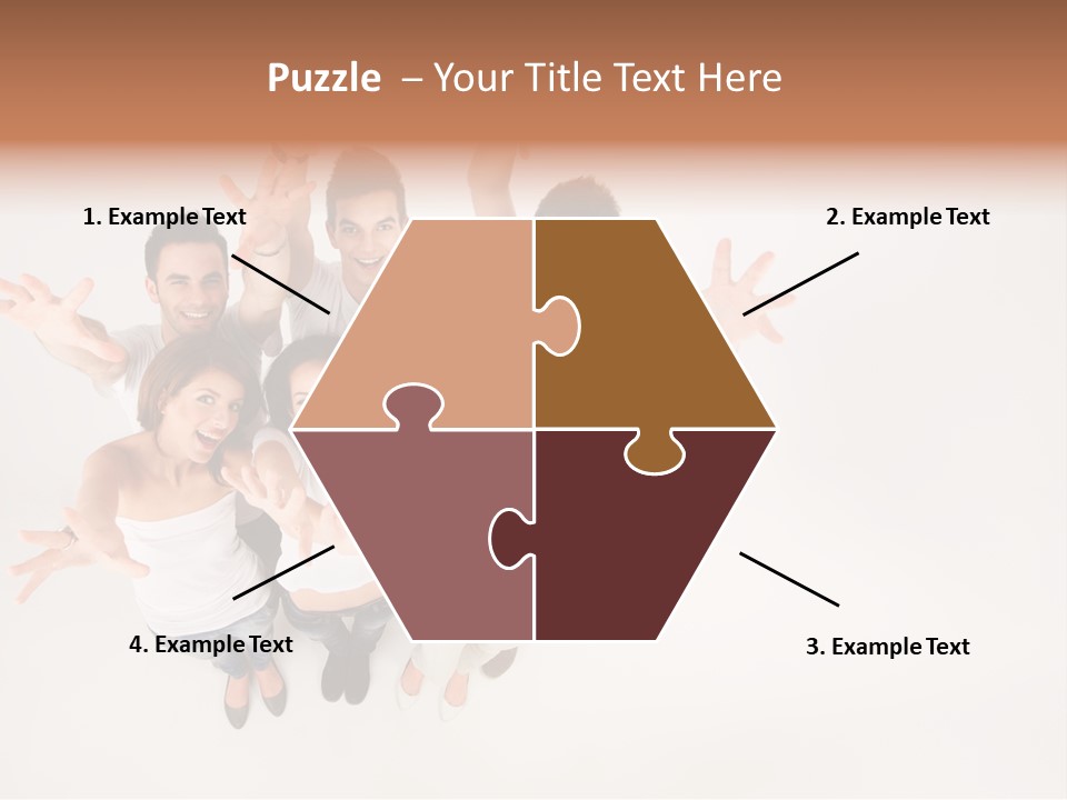 Space Laughing Brunette PowerPoint Template