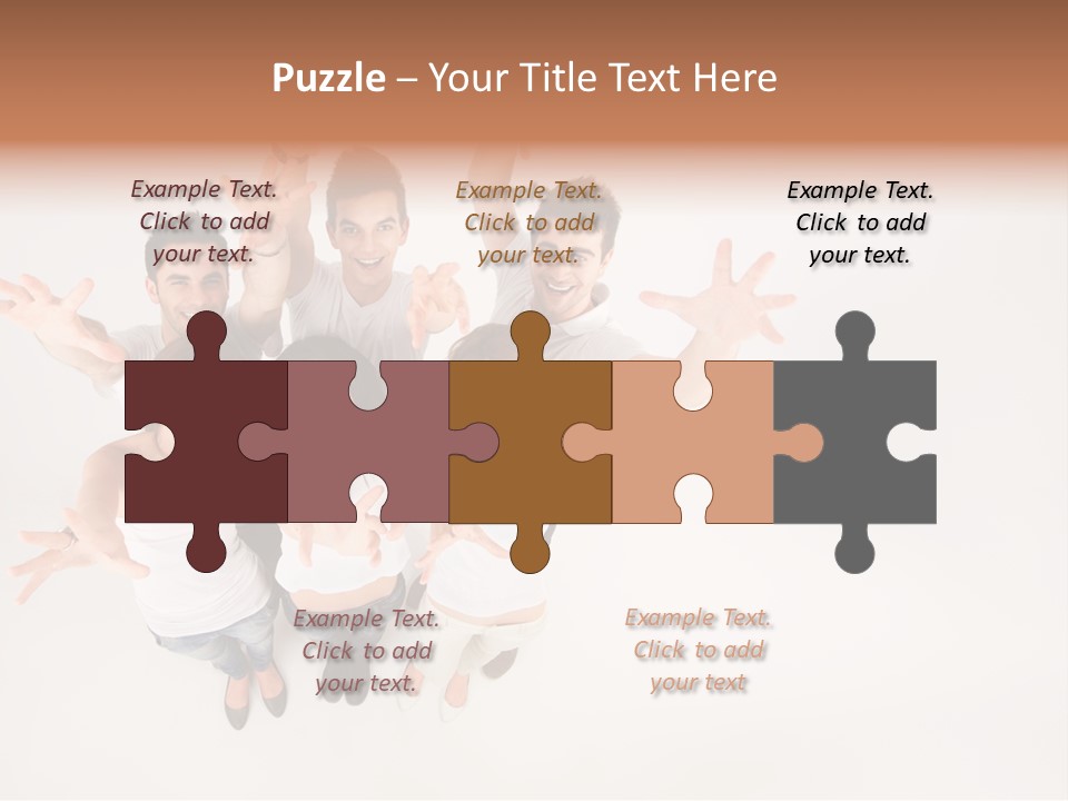 Space Laughing Brunette PowerPoint Template