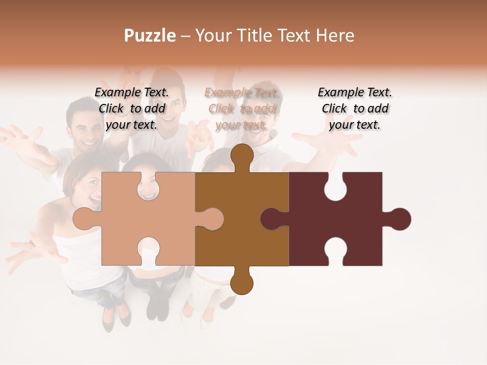 Space Laughing Brunette PowerPoint Template