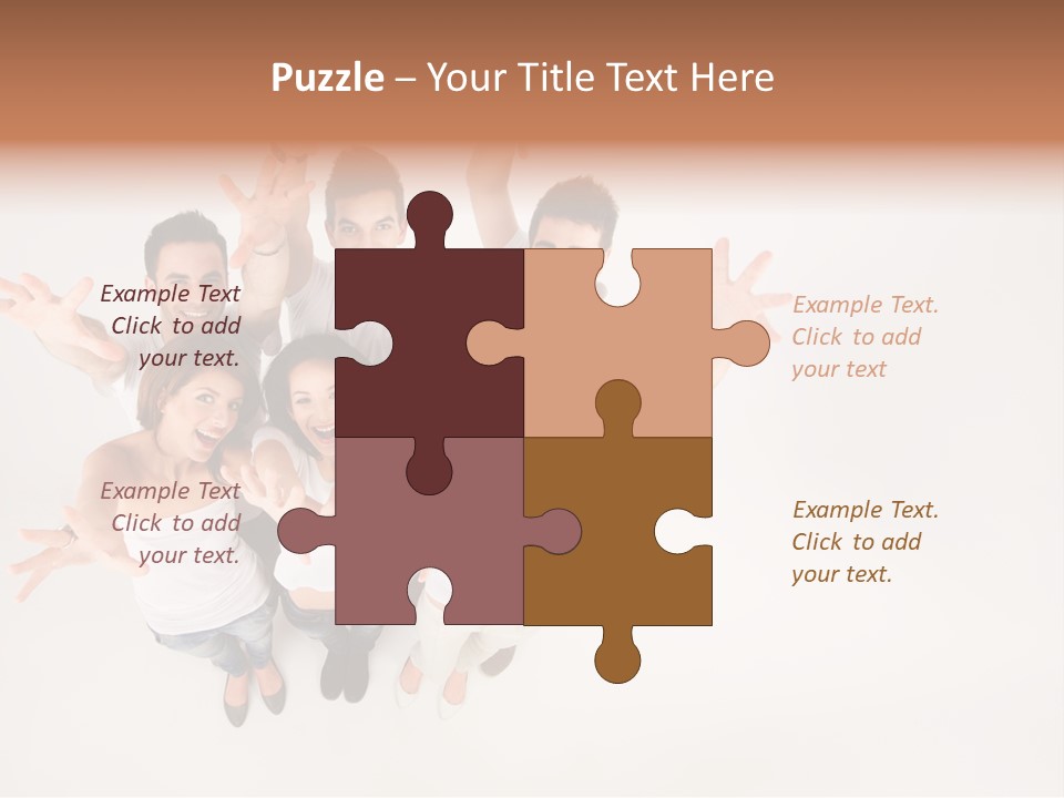 Space Laughing Brunette PowerPoint Template