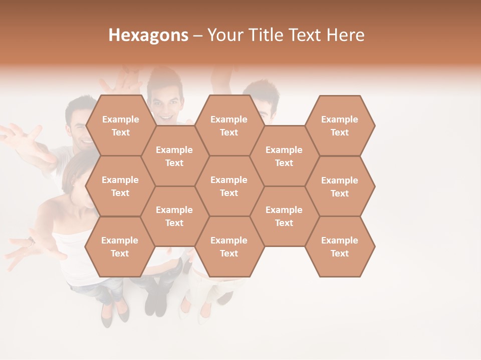 Space Laughing Brunette PowerPoint Template