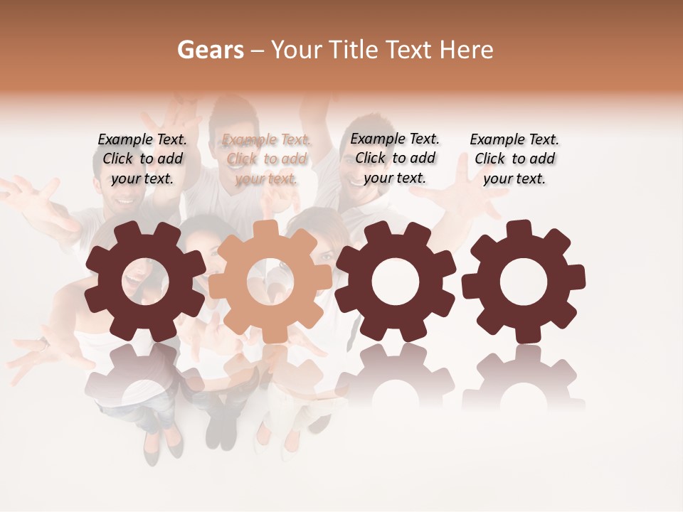 Space Laughing Brunette PowerPoint Template