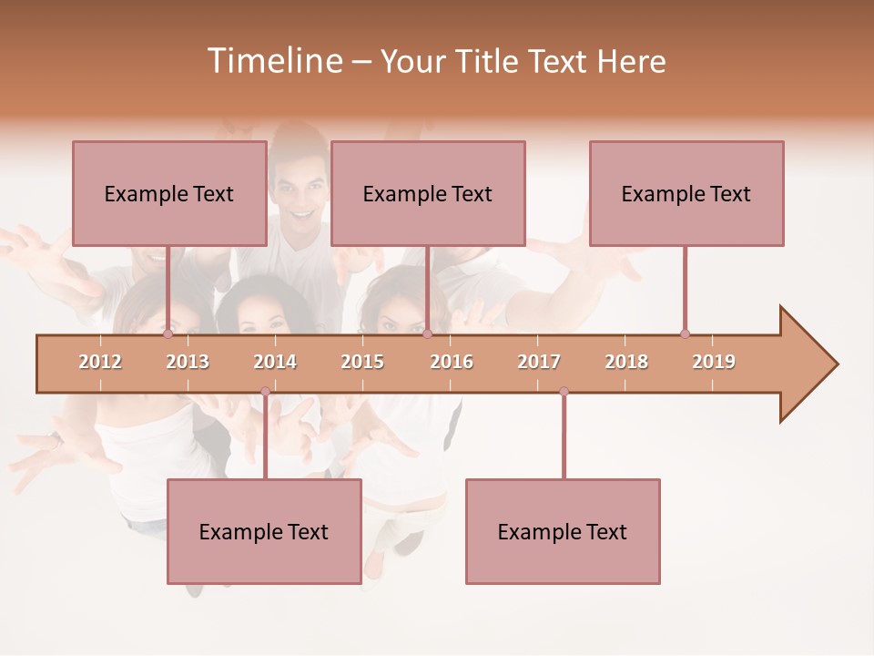 Space Laughing Brunette PowerPoint Template