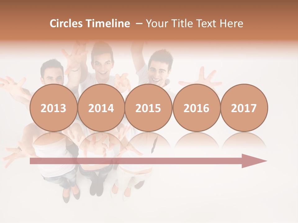 Space Laughing Brunette PowerPoint Template