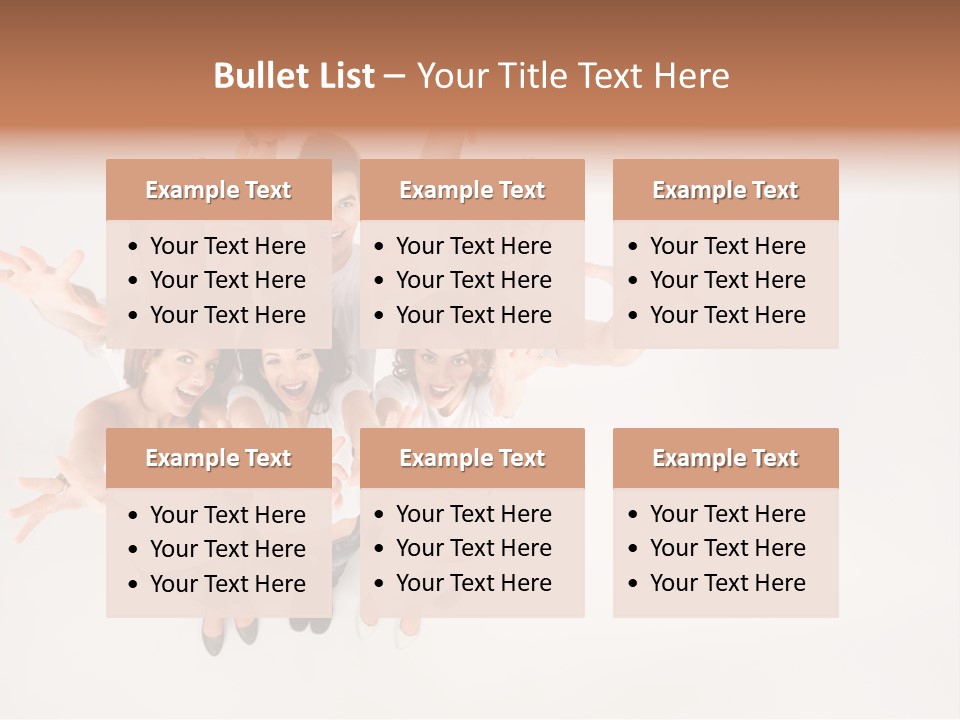 Space Laughing Brunette PowerPoint Template