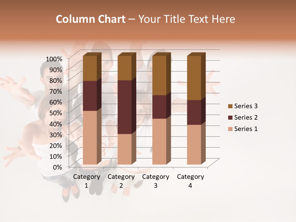Space Laughing Brunette PowerPoint Template