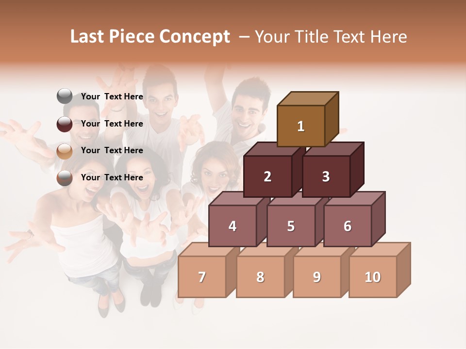 Space Laughing Brunette PowerPoint Template