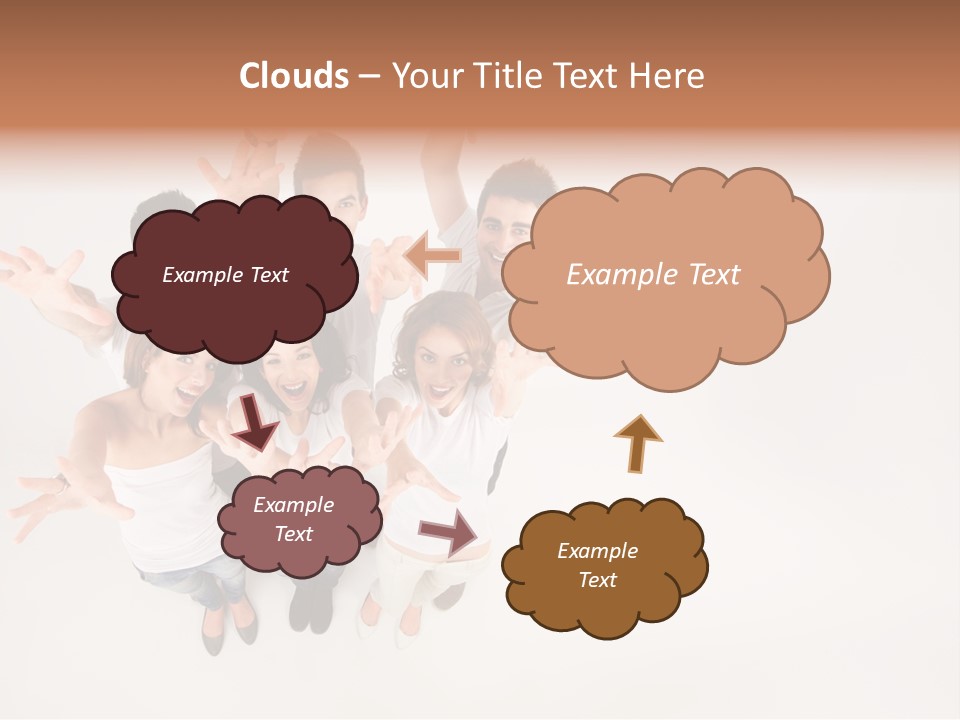 Space Laughing Brunette PowerPoint Template