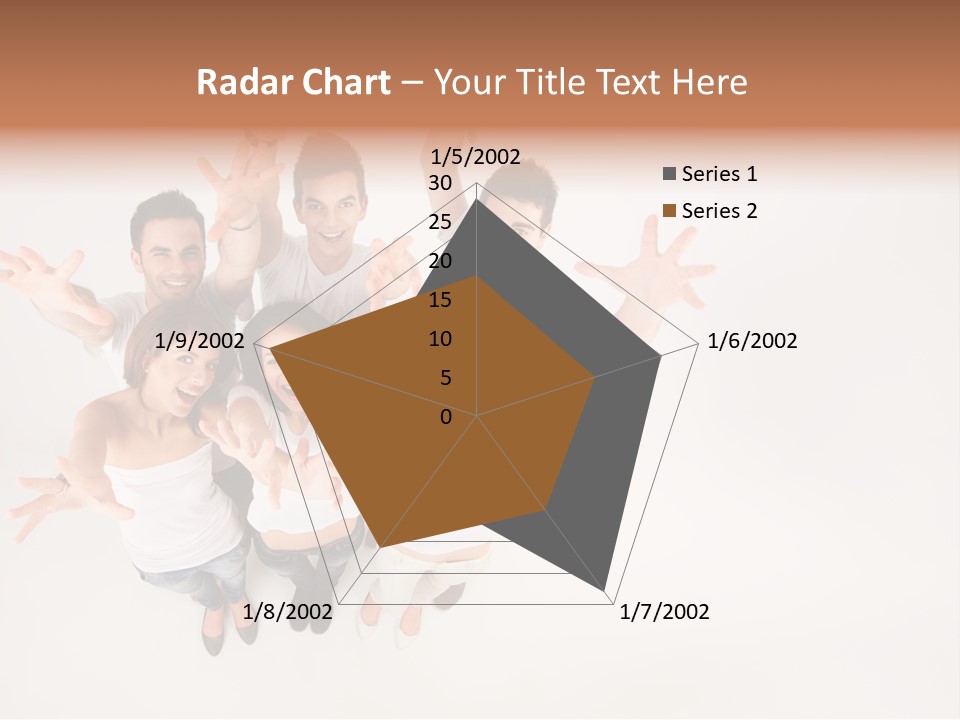 Space Laughing Brunette PowerPoint Template