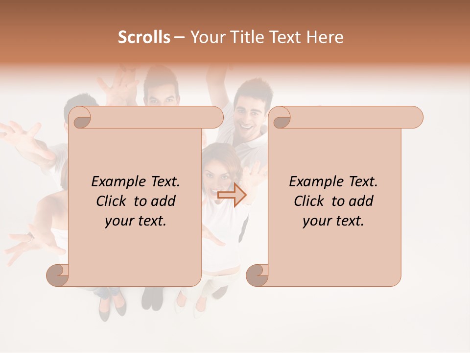 Space Laughing Brunette PowerPoint Template