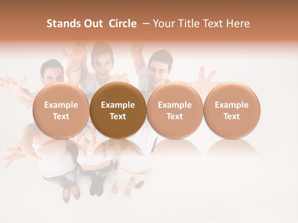 Space Laughing Brunette PowerPoint Template