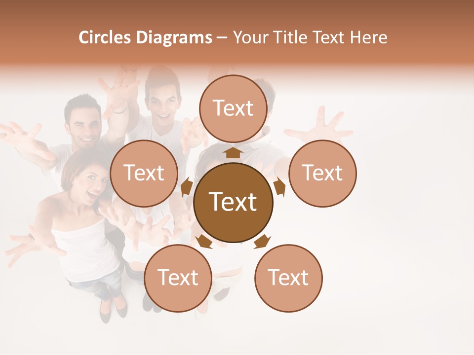 Space Laughing Brunette PowerPoint Template