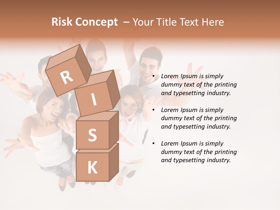 Space Laughing Brunette PowerPoint Template