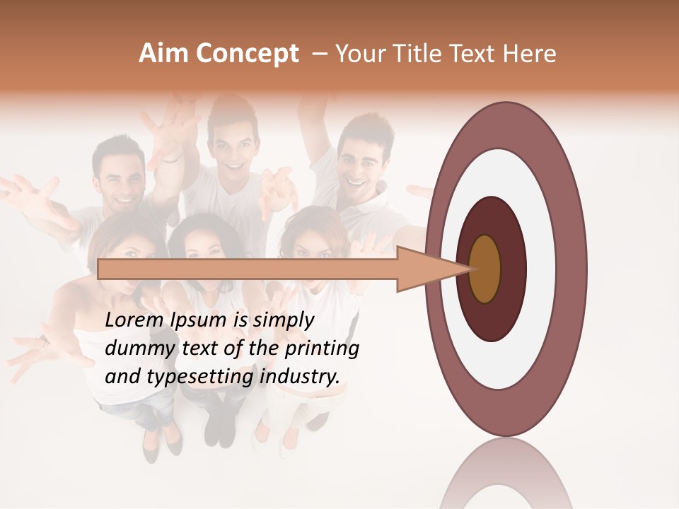 Space Laughing Brunette PowerPoint Template