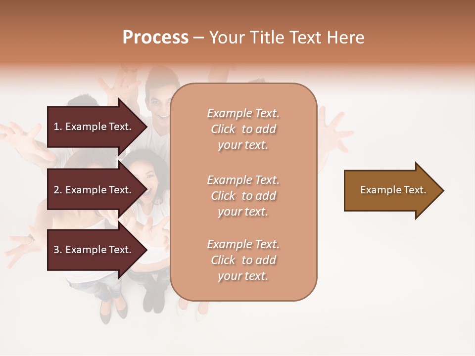 Space Laughing Brunette PowerPoint Template