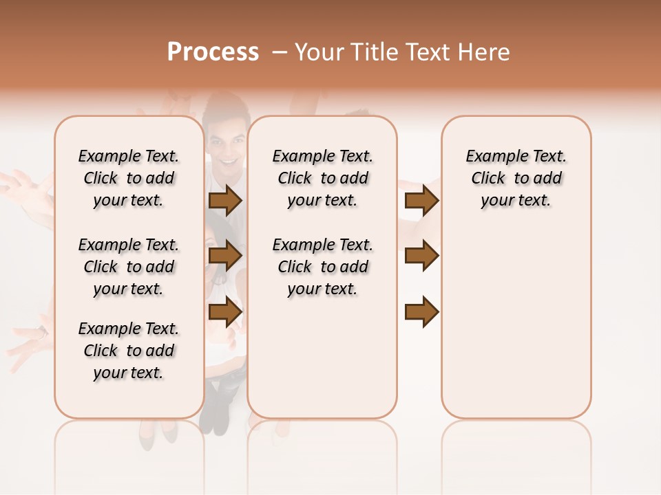 Space Laughing Brunette PowerPoint Template