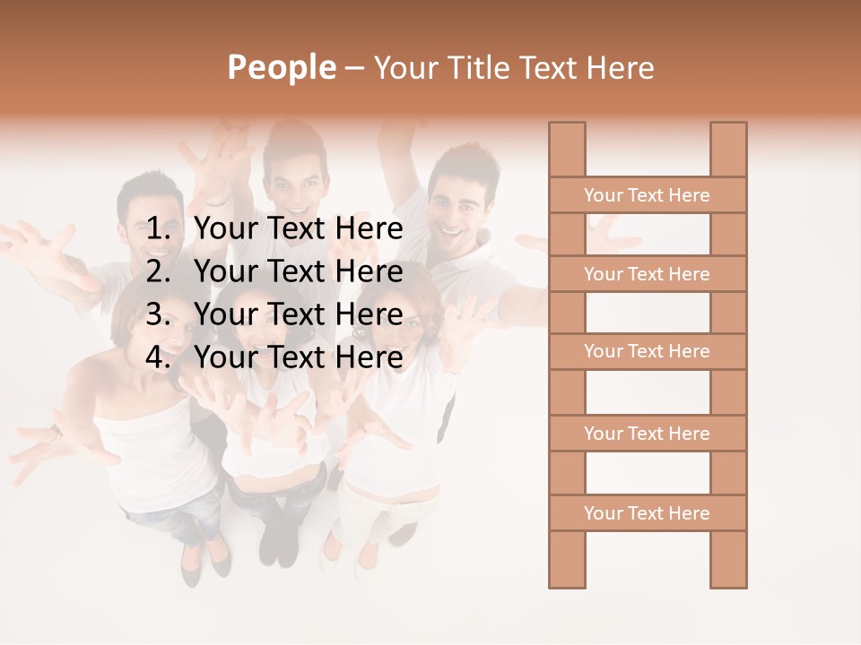 Space Laughing Brunette PowerPoint Template