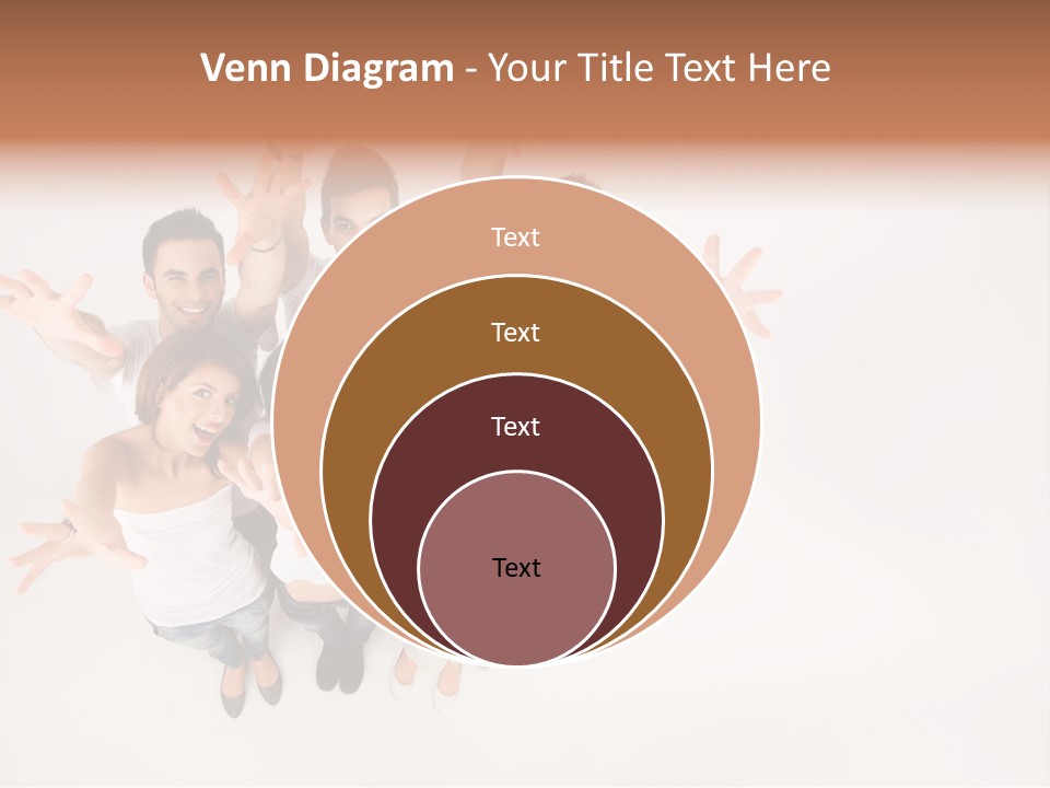 Space Laughing Brunette PowerPoint Template