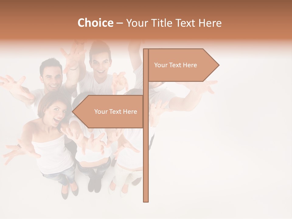 Space Laughing Brunette PowerPoint Template