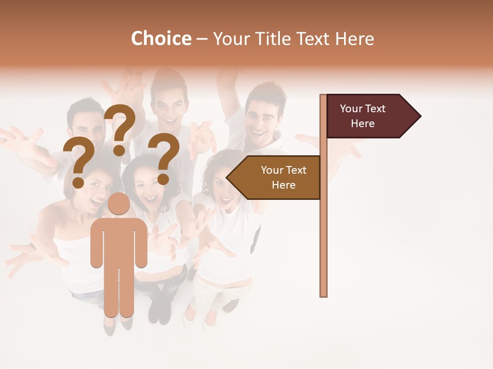 Space Laughing Brunette PowerPoint Template