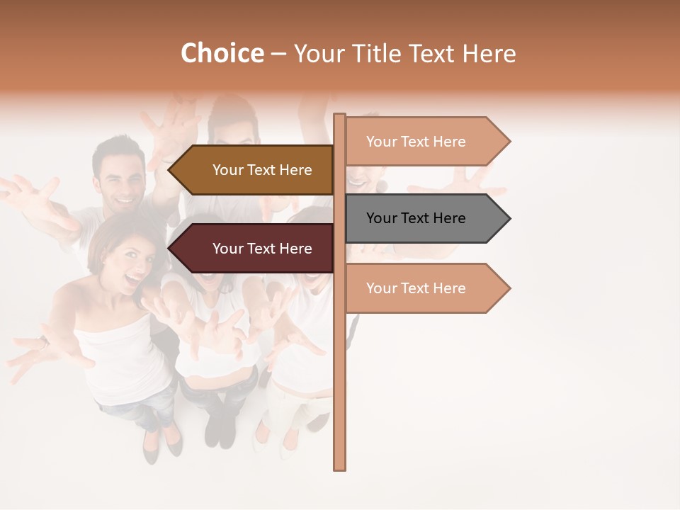 Space Laughing Brunette PowerPoint Template