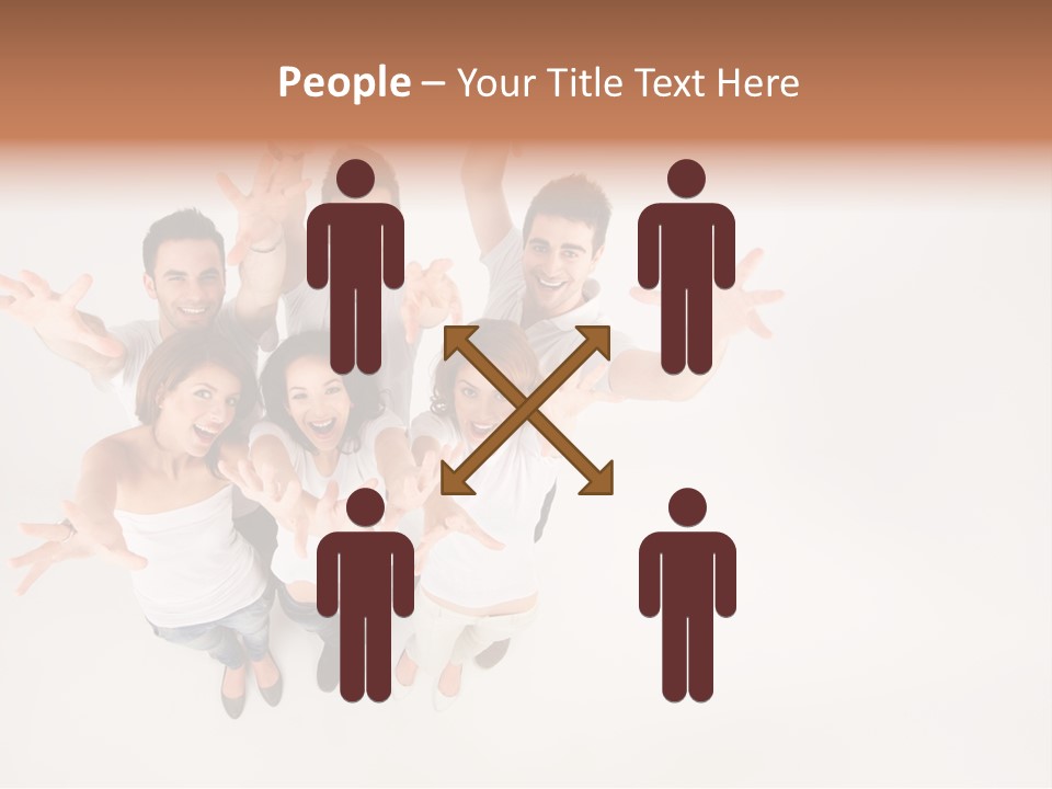 Space Laughing Brunette PowerPoint Template