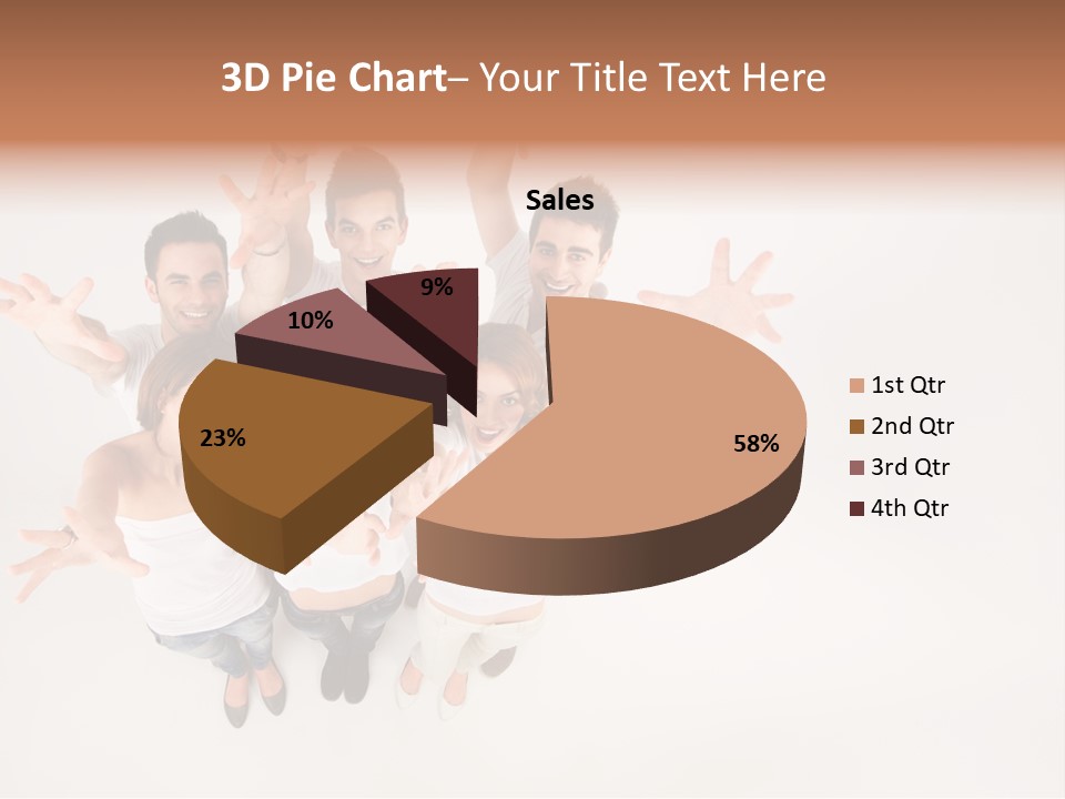 Space Laughing Brunette PowerPoint Template