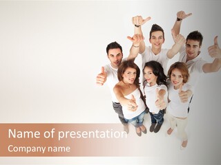 Advertising Hands Image PowerPoint Template