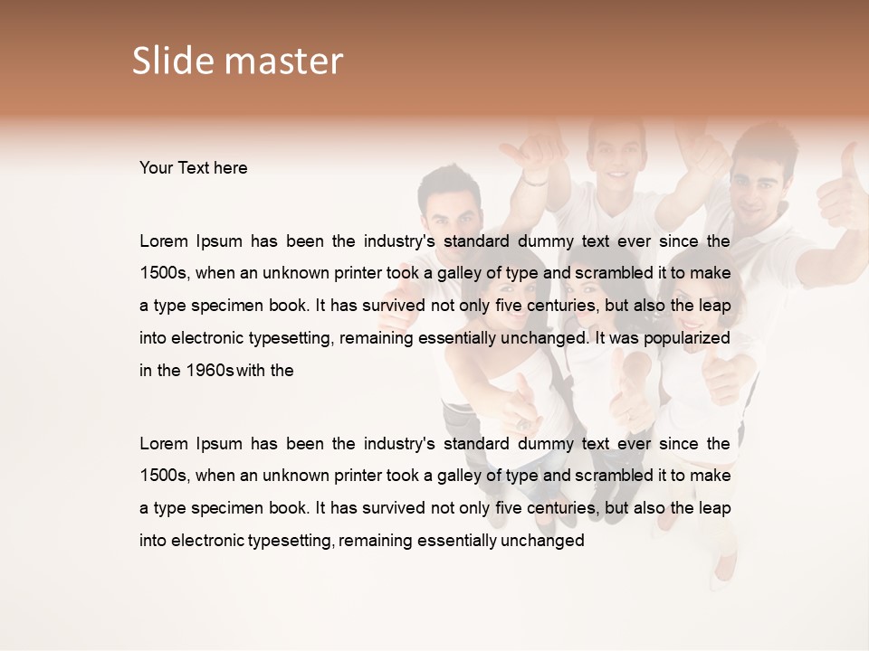 Advertising Hands Image PowerPoint Template