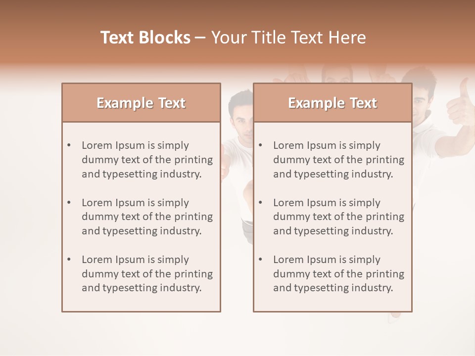 Advertising Hands Image PowerPoint Template