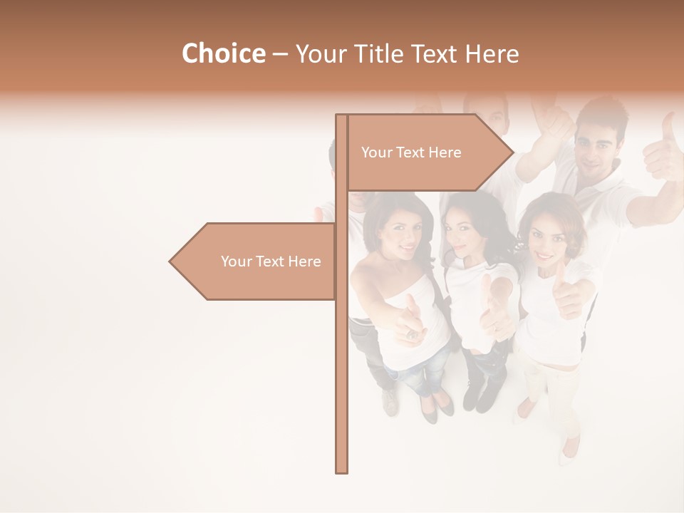 Advertising Hands Image PowerPoint Template