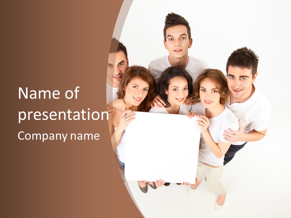 Male Young Advertise PowerPoint Template