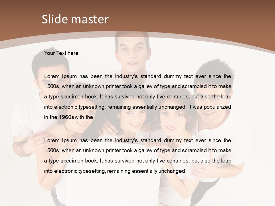 Male Young Advertise PowerPoint Template