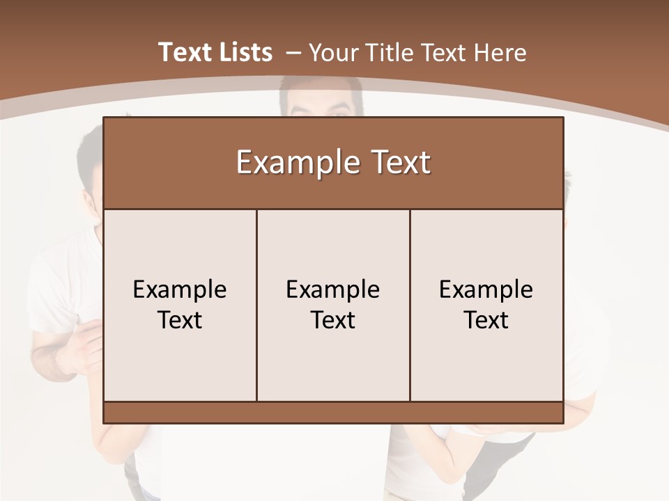 Male Young Advertise PowerPoint Template