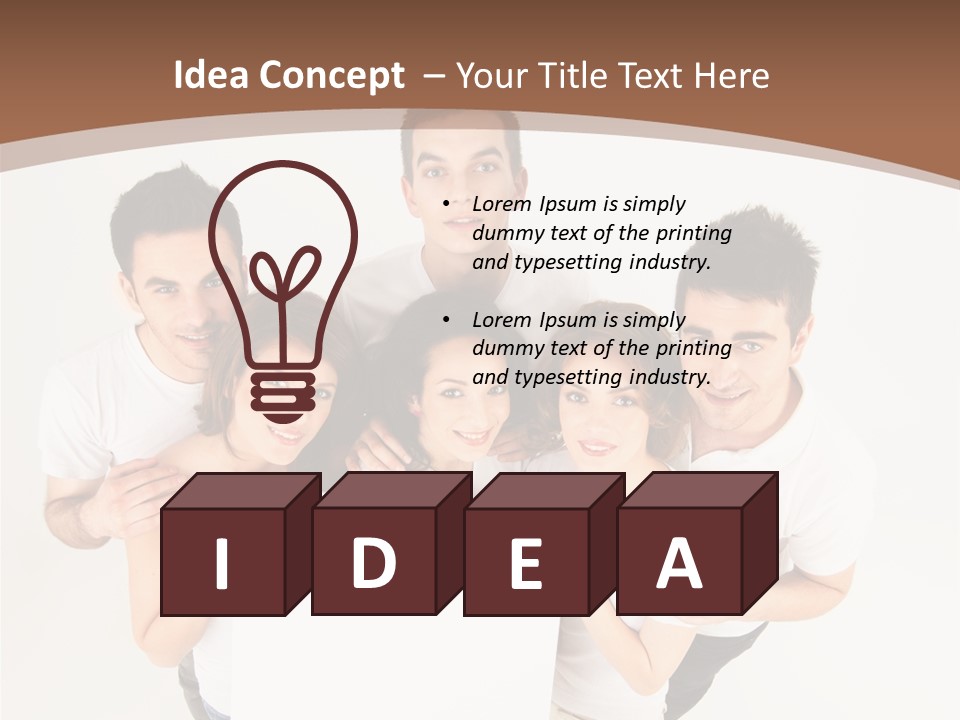 Male Young Advertise PowerPoint Template