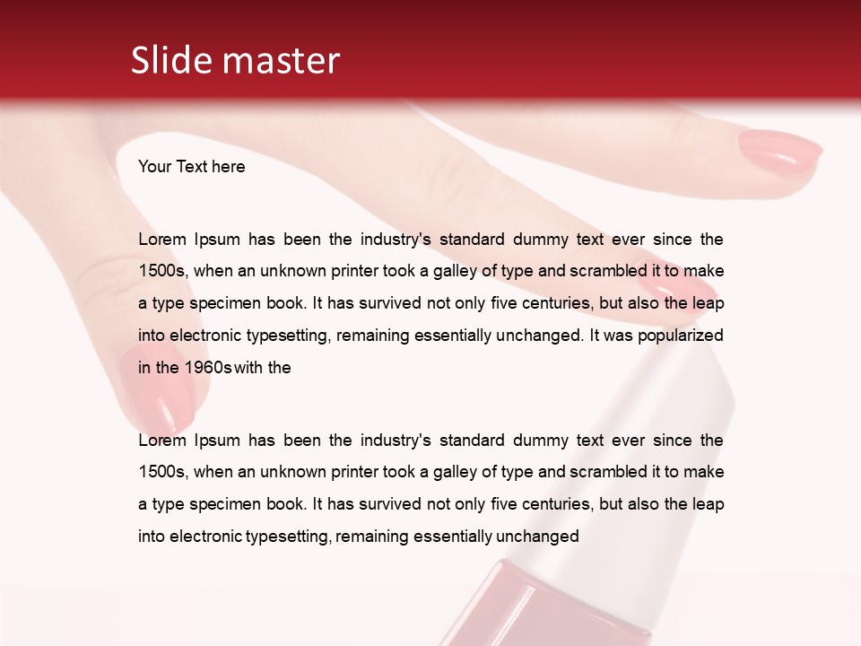 Luxury Purity Fingernail PowerPoint Template