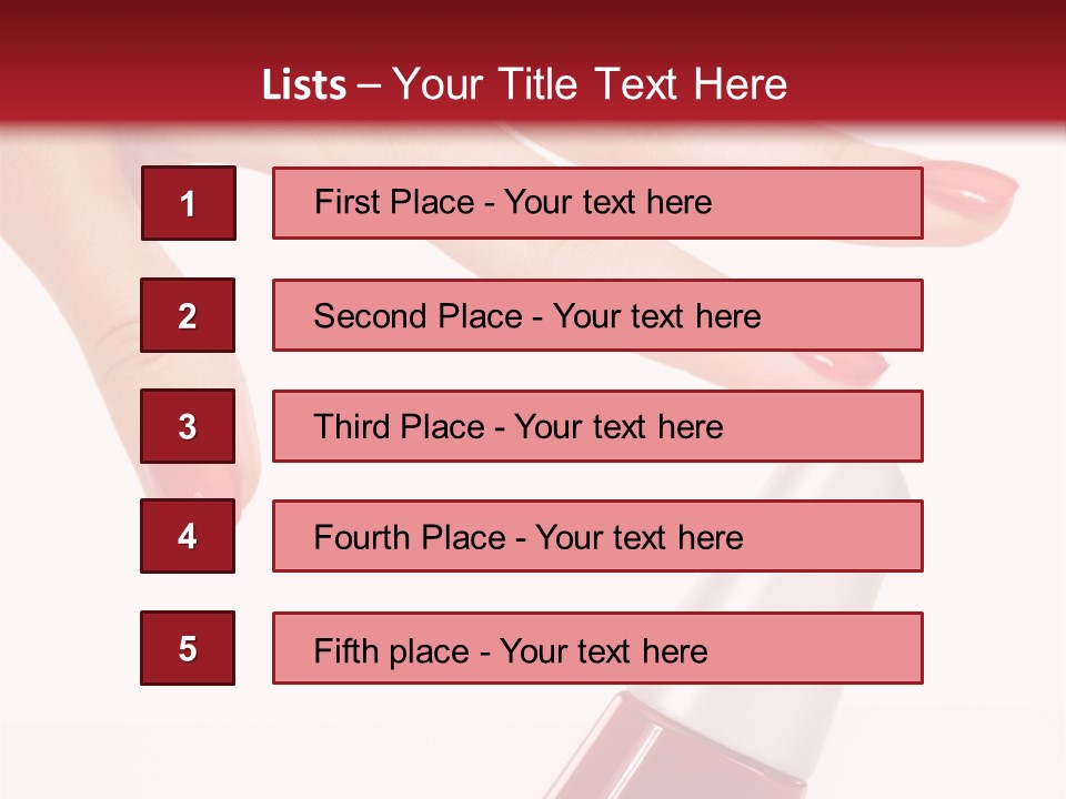 Luxury Purity Fingernail PowerPoint Template