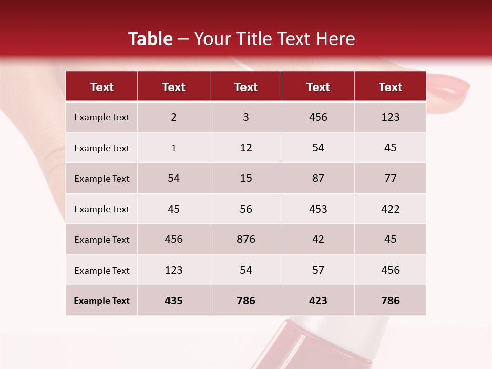 Luxury Purity Fingernail PowerPoint Template