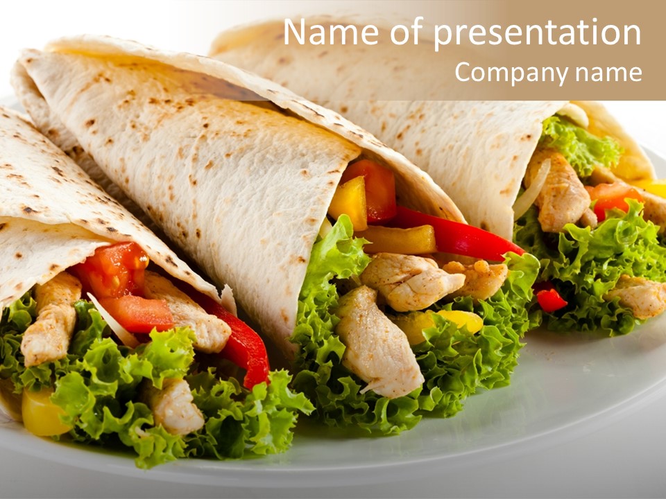 White Food Fast Food PowerPoint Template