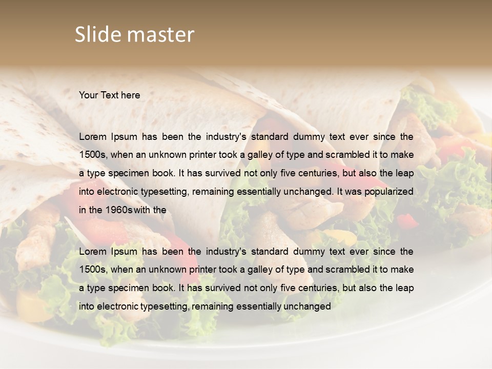 White Food Fast Food PowerPoint Template
