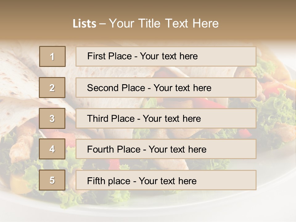 White Food Fast Food PowerPoint Template