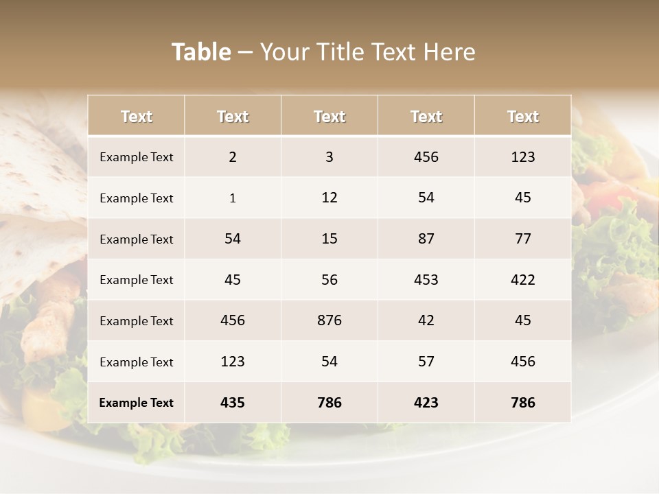 White Food Fast Food PowerPoint Template